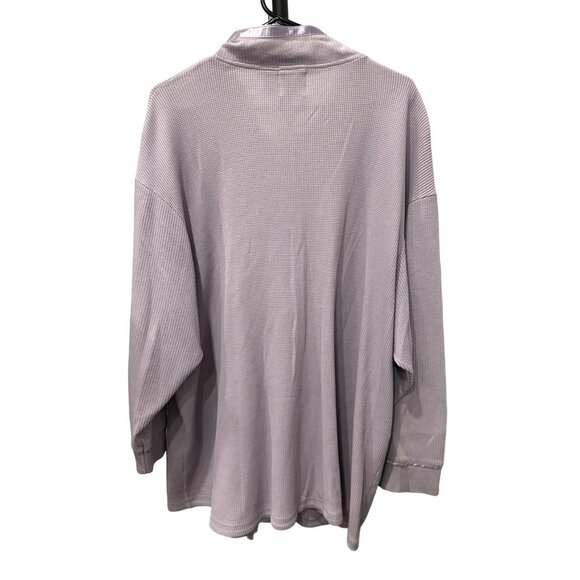 Blast Lilac Waffle Knit Zip Up Hoodie Jacket Plus Sz 1X - Picture 2 of 8